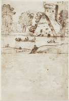 K V 053
<br/>
Rivierlandschap
<br/>
<em>Grimaldi, Giovanni Francesco (1606-1680)</em>